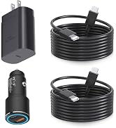 Type C Charger Fast Charging for iPhone 15 16,2-Pack 25W Phone Super Fast Charger Block with 6Ft ...