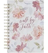 Christian Art Gifts Inspirational Journal, Walk By Faith Wide Ruled Notebook, 2 Corinthians 5:7 B...