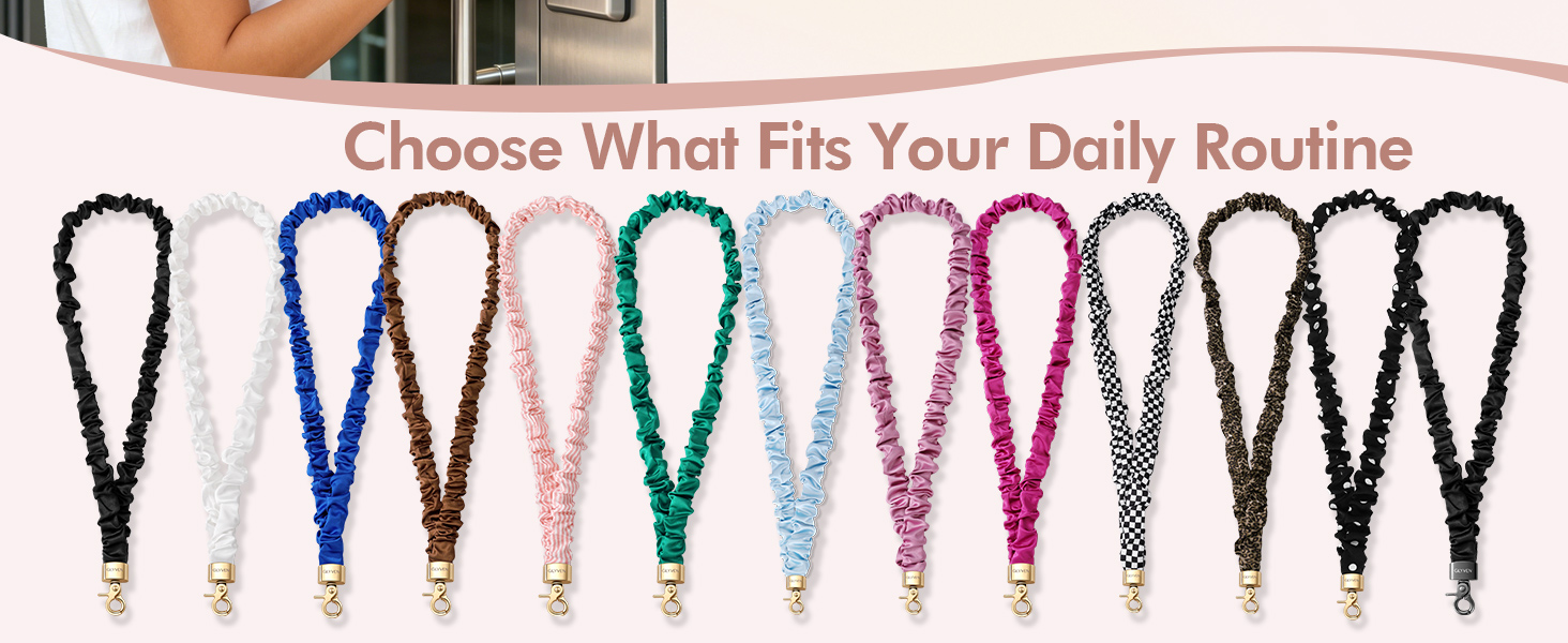 Stretchy Scrunchie Lanyard for ID Badges