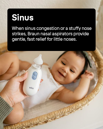 Sinus congestion relief for little noses with the Braun Nasal Aspirator