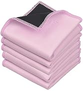 Eco-Fused Microfiber Cleaning Cloths Double-Sided - 5 Pack - 6.6 x 6.2 inch - Microfiber and Sued...