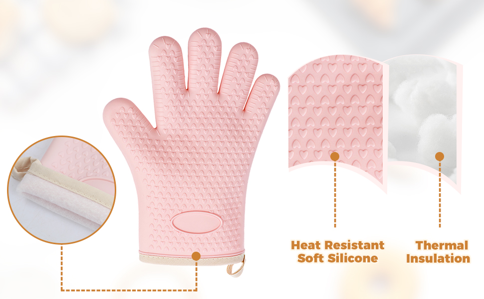 heat resistant silicone mitts