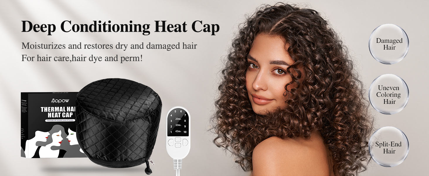 Heated Electric Thermal Steamer Cap