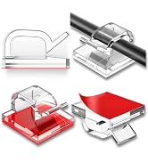 100 Pcs Cable Clips, Adhesive Cable Organizer Cord Holder Wire Clip Wire Management Self Adhesive...