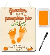 R HORSE 3D Baby's First Thanksgiving DIY Footprint or Handprint Art Sign | Sweeter Than Pumpkin P...