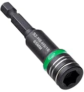HitScrews 5/16"& 8mm Impact Nut Driver Bit 2.5 Inch Spring Clip Nut Setter | S2 Steel Non Magneti...