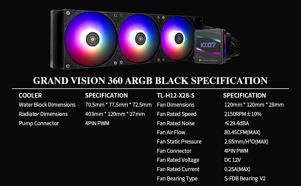 GV 360 BLACK ARGB