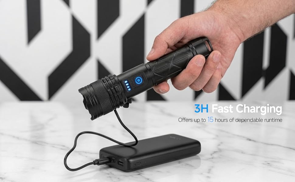 flashlight high lumen rechargeable
