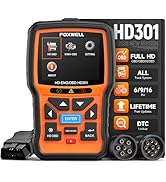 FOXWELL HD301 Heavy Duty Truck Scanner, Full System Diesel Scan Tool with 6/9/16 Pin, 2 in 1 Code...