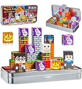 Pocket Cubes Magnetic Blocks & Magnetic Tiles, 35 PCS Magic Academy Magnetic Building Cubes Set, ...