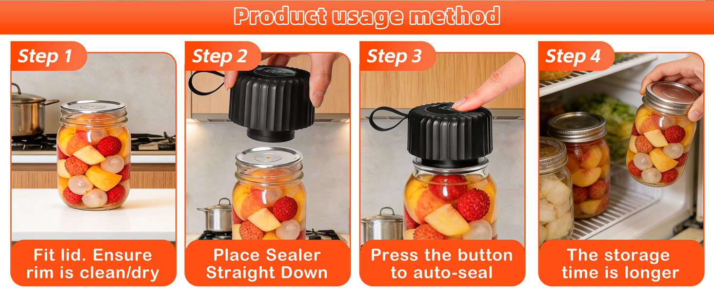 one touch vacuum sealer mason jar