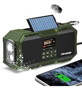 Emergency Radio 10W IPX5 Waterproof Bluetooth Speaker,Portable Digital AM FM Radio with Flashligh...