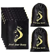 Silk Satin Bags Hair Packaging Bags For Bundles Soft Silk Satin Pouches with Drawstring Wigs Bags...