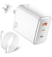 65W USB C Charger with 6FT Cable for Super Fast Charging 60W for Samsung S26 Ultra S25 A17 A16 3 ...