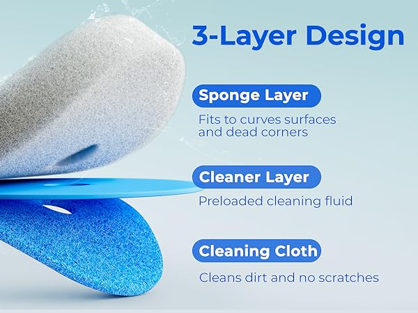 Long-handled toilet brush