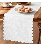 Smiry Rectangle Waterproof Heavy Duty Vinyl Table Runners 12 x 72 Inch | Wipeable Washable Table ...