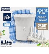 Glade Scent Flow PlugIns Air Freshener, Clean Linen, 1 Device + 4 Refills, 2.61 fl oz