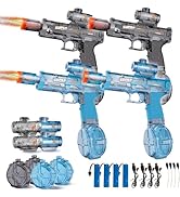 4pcs Electric Water Gun for Kids Adults, Auto Squirt Gun with Flashing Muzzle, 26FT Range, Leak-P...