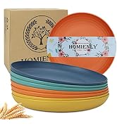 Homienly Deep Dinner Plates Set of 8 Alternative for Plastic Plates Microwave and Dishwasher Safe...