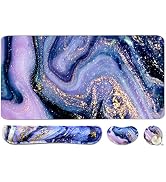 4-in-1 Large Gaming Mouse Pad, Keyboard Wrist Rest Pad & Wrist Support Mousepad Set, Extended Des...