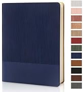TSFPapier Lined Journal Notebook for Work College Ruled Note Book 7.2"x9.6" B5 PU Leather Daily J...