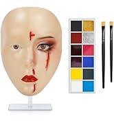 Makeup Practice Face,Makeup Practice Face Board with 1 PC Face Painting and 2Pcs Makeup Brushes f...