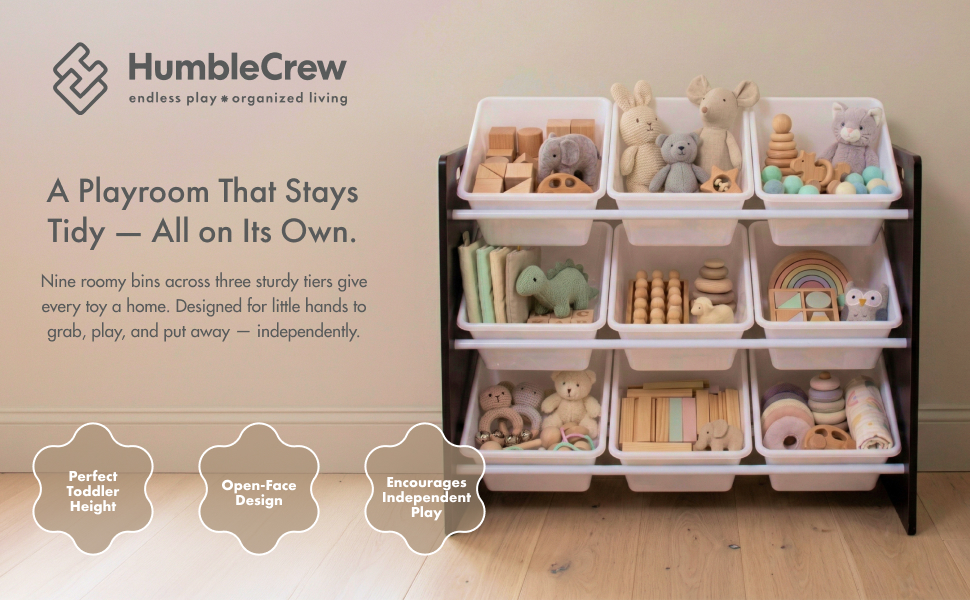 Humble Crew 9-bin toy organizer