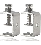 Stainless Steel C Clamps Small 1 1/2 Inch for Mounting, Heavy Duty U Clamps for Metal Working, Mi...