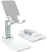 HZZADZXW Cell Phone Stand, Angle Height Adjustable Cell Phone Holder for Desk, Fully Foldable wit...