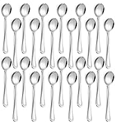 Hunnycook Soup Spoons - 24 PCS Round Spoon, 6.9 Inch Stainless Steel Korean Spoons for Soup, Cere...