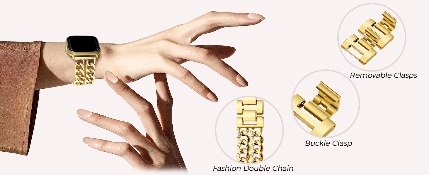 gold apple watch bands for women gold chain bracelet metal apple watch band