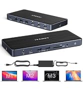 iVANKY 14-in-1 FusionDock Pro 1+ for M2/ M3/ M4/M5 MacBook DisplayLink Docking Station with 180W ...