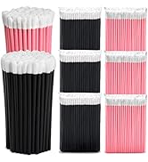 600pcs Lip Brush Lip Applicators Disposable - Black & Pink 3.6-Inch Disposable Makeup Applicators...
