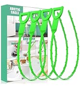 Drain Snake Hair Drain Clog Remover - 4 Pack Shower Snake Sink Unclogger Tool with Exquisite Pack...