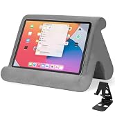 Universal Multi-Angle Tablet Stand Holder-Soft Pad Stand with black phone holder for Lap,Knee,Sof...
