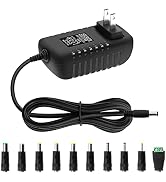 Arkare 12V Power Supply 2A AC/DC Adapter 12Volt Wall Charger Replacement Power Cord AC 100V-240V ...