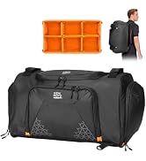 KEMIMOTO Bike Travel Bag, 60L Mountain Bicycle Duffel with Full-Face Helmet Storage (Size L) & Or...