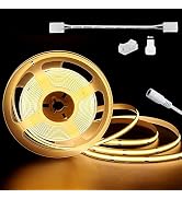 PAUTIX COB LED Strip Light 32.8ft/10m 5040LEDs Warm White 3000K,High Lumen Flexible CRI90+ LED Ta...