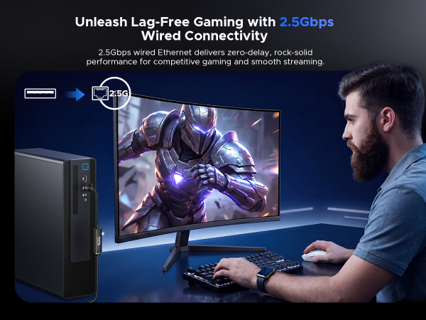 Unleash Lag-Free Gaming with 2.5Gbps Wired Connectivity