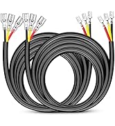 Nilight 2PCS 16AWG 10Feet Wiring Harness Extension for 6Modes Amber White Light Bar Strobe Play a...