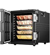 82QT Hot Box Food Warmer with Wheels, 304 Stainless Steel Latch & Door Shaft, LLDPE Insulated Foo...