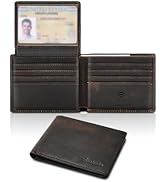 Travelambo 100% Genuine Leather Wallet for Men with Gift Box - Handmade Bifold Stylish - Rfid Wal...