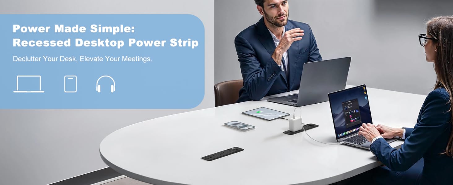 furniture recessed power strip