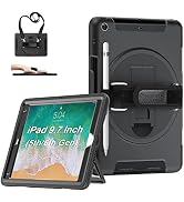 Case for iPad 6th/5th Generation: Military Grade Protective Cover for iPad 9.7 (2018/2017) & iPad...