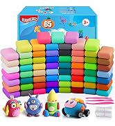Modeling Clay Kits - 65 Colors Air Dry Clay, DIY Molding Magic Clay, No-Toixic Kids Air Clay Set