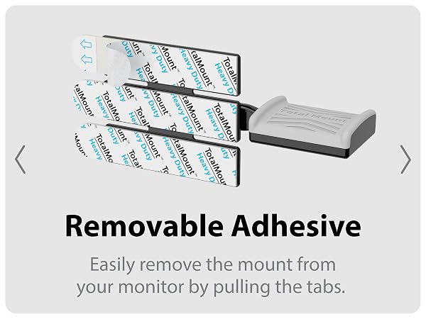 Easily remove the mount from your monitor by pulling the tabs.