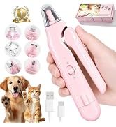 RGIMF 2-in-1 Dog Nail Grinder & Dog Nail Clipper for Sensitive Pets | Whisper-Quiet Claw Trimmer,...