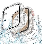 Goton 2 in 1 Waterproof Bling Case for Apple Watch 40mm Screen Protector SE (2nd Gen) Series 6 5 ...