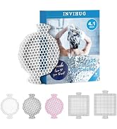 INVIHUG, 25 Pack, Disposable Shower Drain Hair Catcher Mesh Stickers, Disposable Hair Drain Catch...