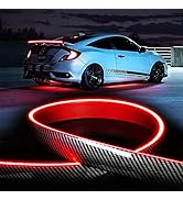 Goodream Light up Car Spoiler, Universal Exterior Rear Roof Spoiler Tail Wing Splitter Carbon Fib...